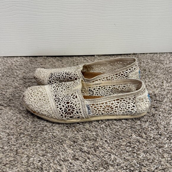 Toms Alpargata Cloudbound in Ivory Natural Moroccan Crochet Women's Size 6.5 - Picture 5 of 8